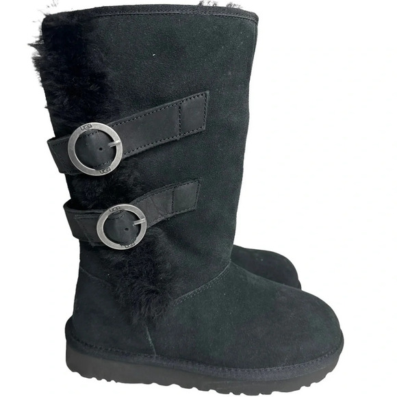 UGG Women's Aletheia Suede Boot in Black.  Sz: 5 - Picture 6 of 9
